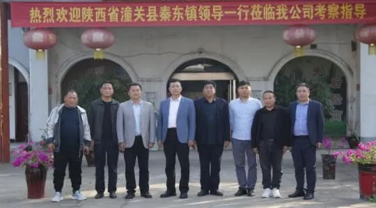 陕西省潼关县秦东镇领导及企业代表来我们公司参观考察